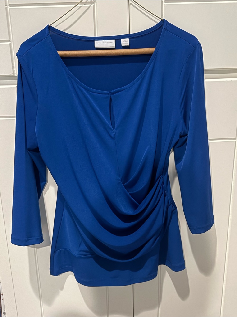 New York & Company Royal Blue Top Size M
